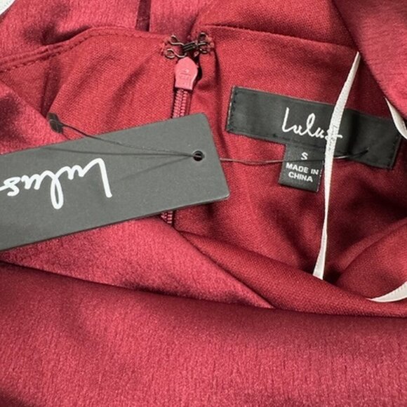 NWT Lulus Passionate About Perfection Wine Red Satin One-Shoulder Jumpsuit (SM) - Picture 6 of 8